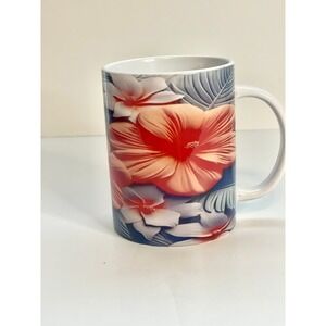 Beautiful 3D Handmade Hibiscus Coffee Mug